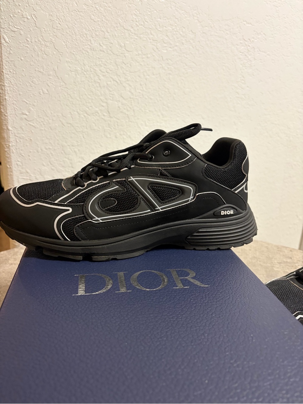 Dior Men’s Black and Gray Logo-Detail Sneaker